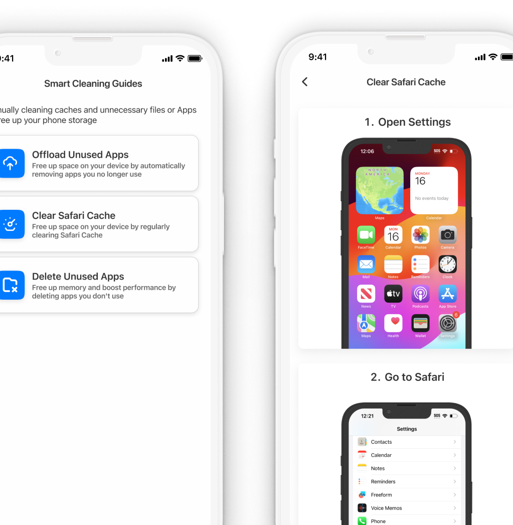 iPhones with Clean Phone Storage Now